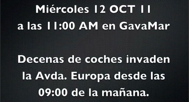 Imagen 1 extra�da de un video grabado por un grupo de vecinos de Gav� Mar sobre las molestias que los clientes de un afterhour de Viladevoquen en Gav� Mar (12 Octubre 2011)